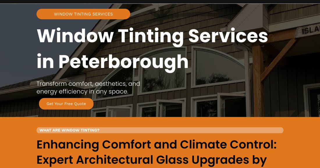 The old Peterborough page, with the heading What are window tinting